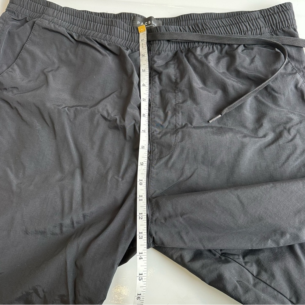 PacSun Nylon Track Pants Joggers Black XL Striped 80s 90s Active Party Dance - Picture 6 of 10
